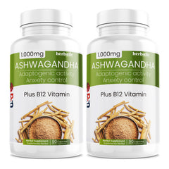 Ashwagandha 1000 mg,  90 cápsulas Oferta x2