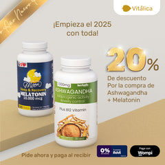 Ashwagandha + Melatonina, 90 + 100 cápsulas