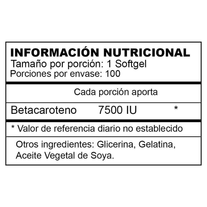 Beta caroteno colombia 