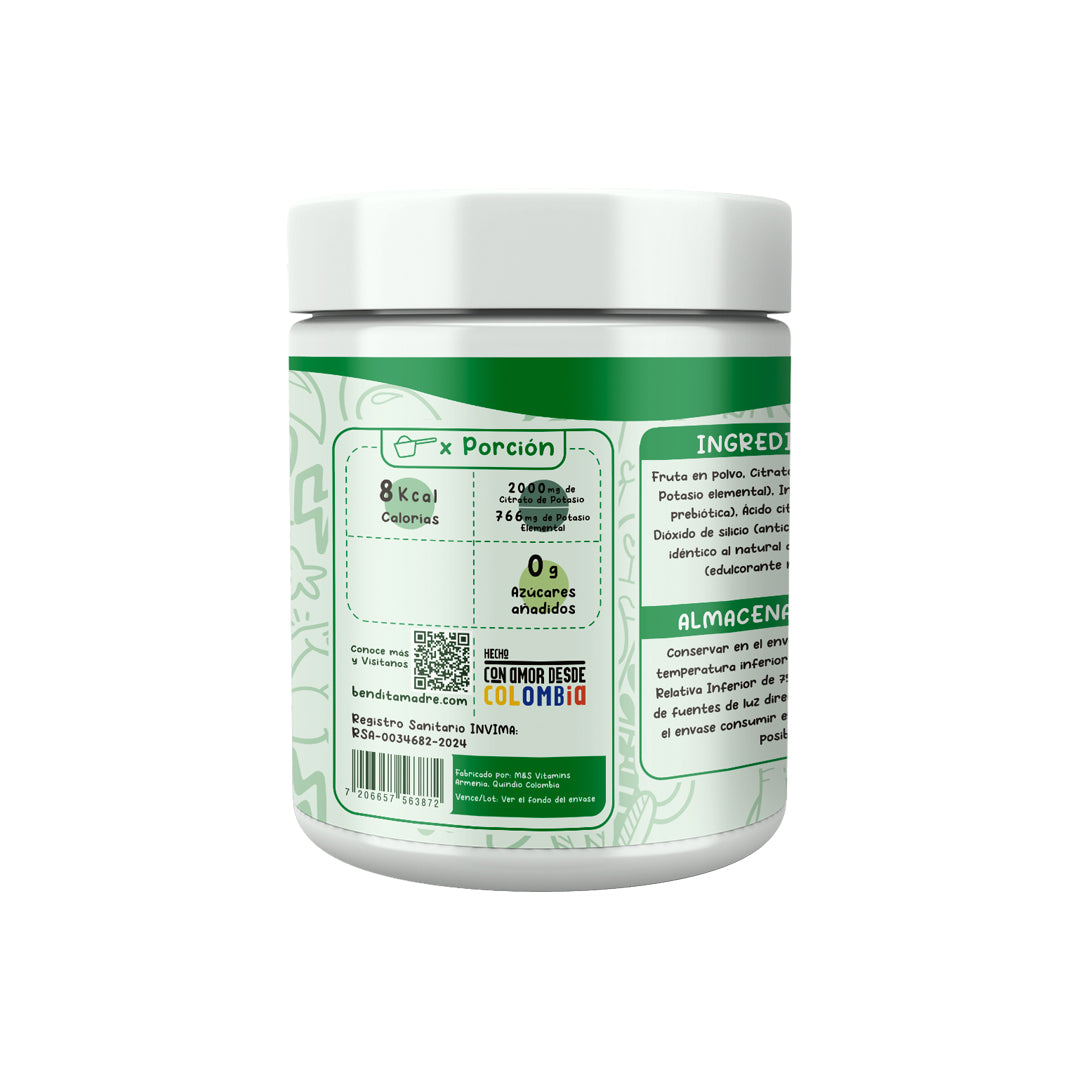 Citrato de Potasio Sabor Limón, 2000 mg