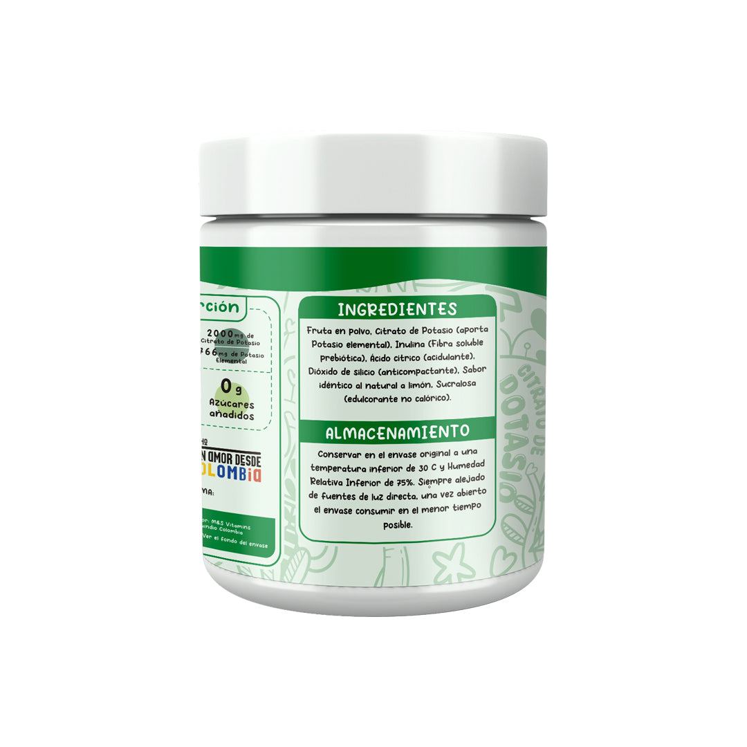 Citrato de Potasio Sabor Limón, 2000 mg
