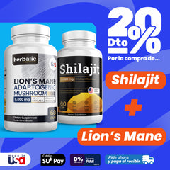 Combo Shilajit 60 cápsulas + Melena de León 60 cápsulas