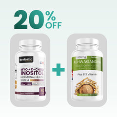 Combo Myo D-Chiro Inositol + Ashwagandha, 60 + 90 cápsulas
