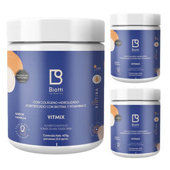 Promo 3 colageno hidrolizado 12000mg biotti 400gr