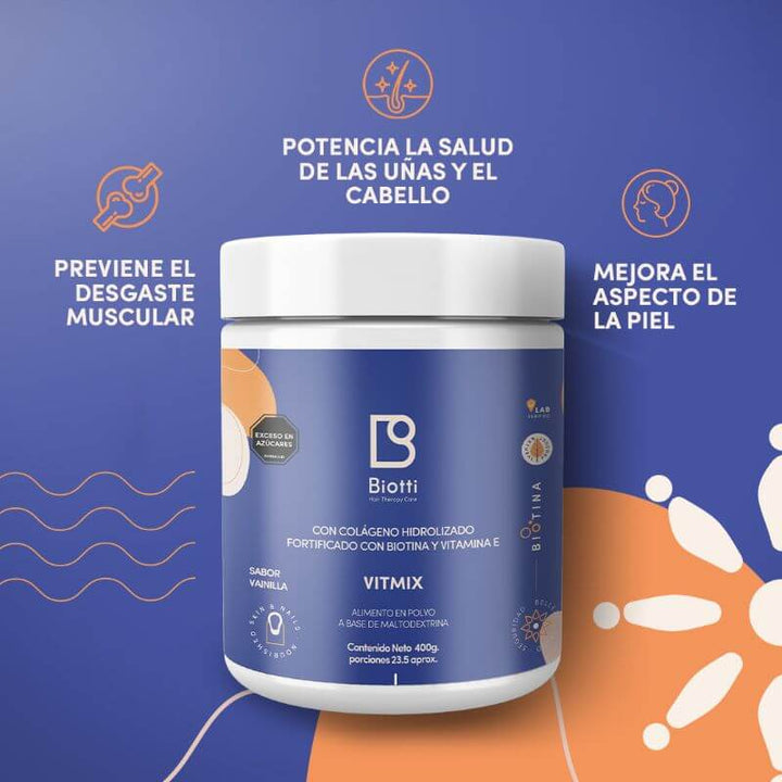 Promo 3 colageno hidrolizado 12000mg biotti 400gr 3