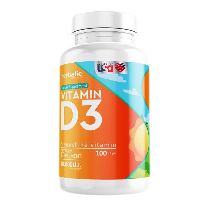 Vitamina D3 10000 iu 100 softgels 1
