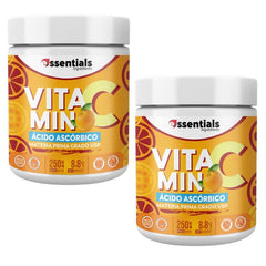 Promo 2 vitamina C acido ascórbico 250 gr essentials
