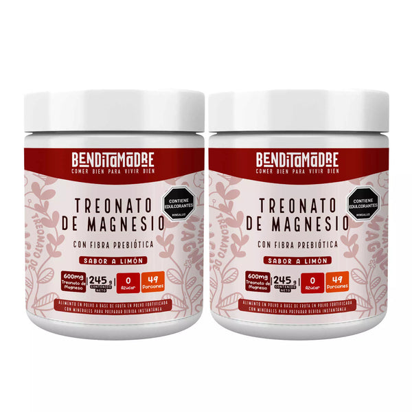 Treonato de Magnesio, 245 g X2